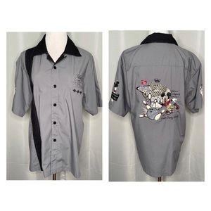 Embroidered Mickey bowling shirt